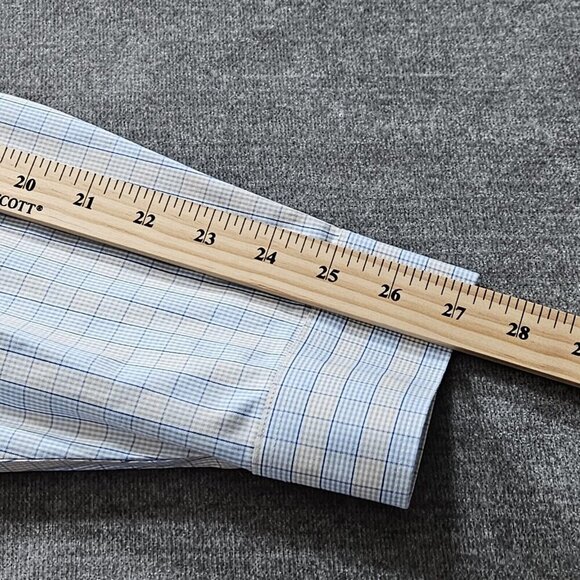 Eddie Bauer Shirt Mens Tall L Plaid LS Wrinkle Free Relaxed Fit Pocket Preppy - Picture 6 of 16